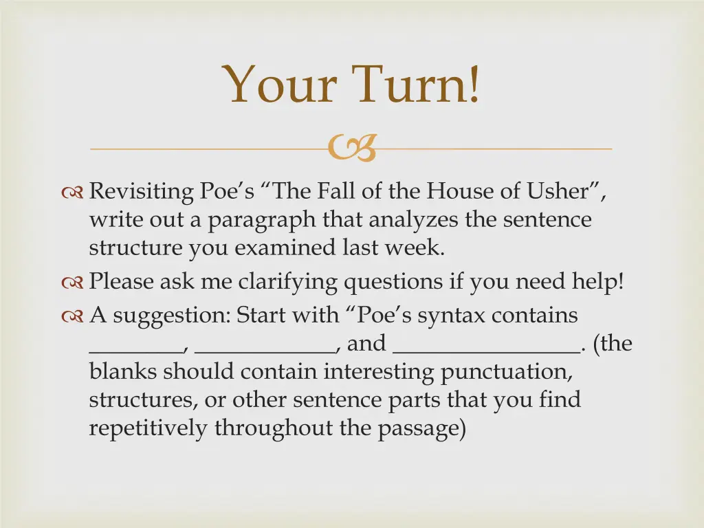 your turn