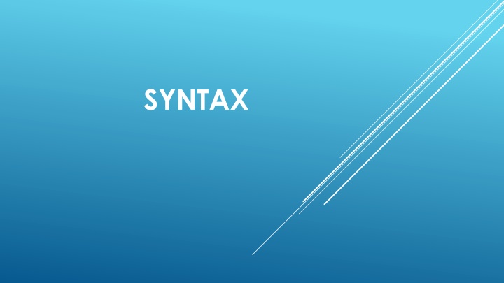 syntax