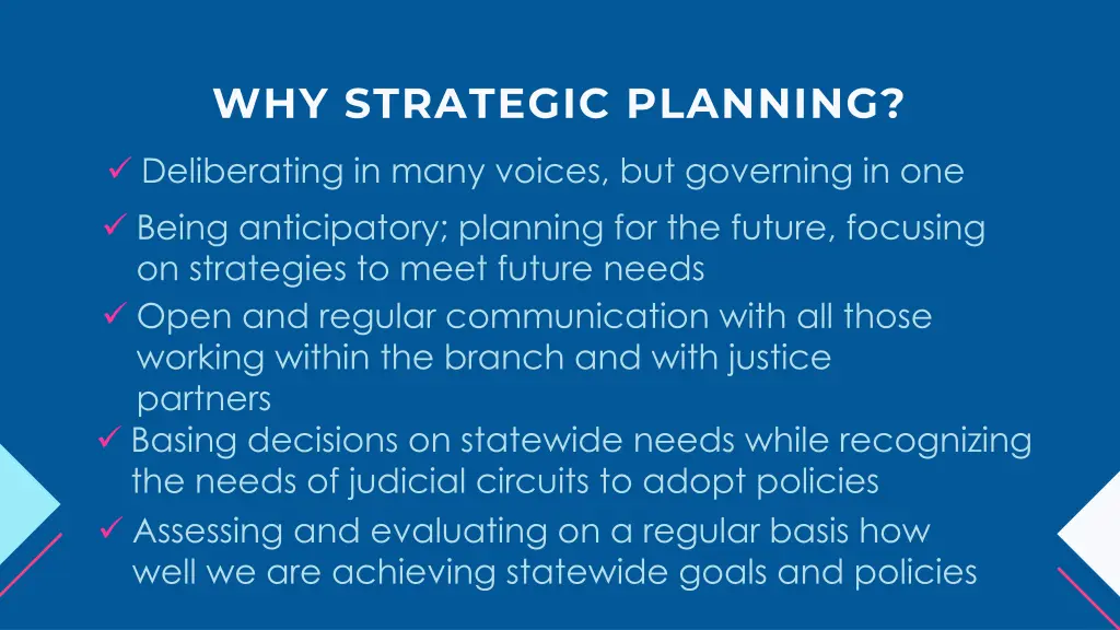 why strategic planning