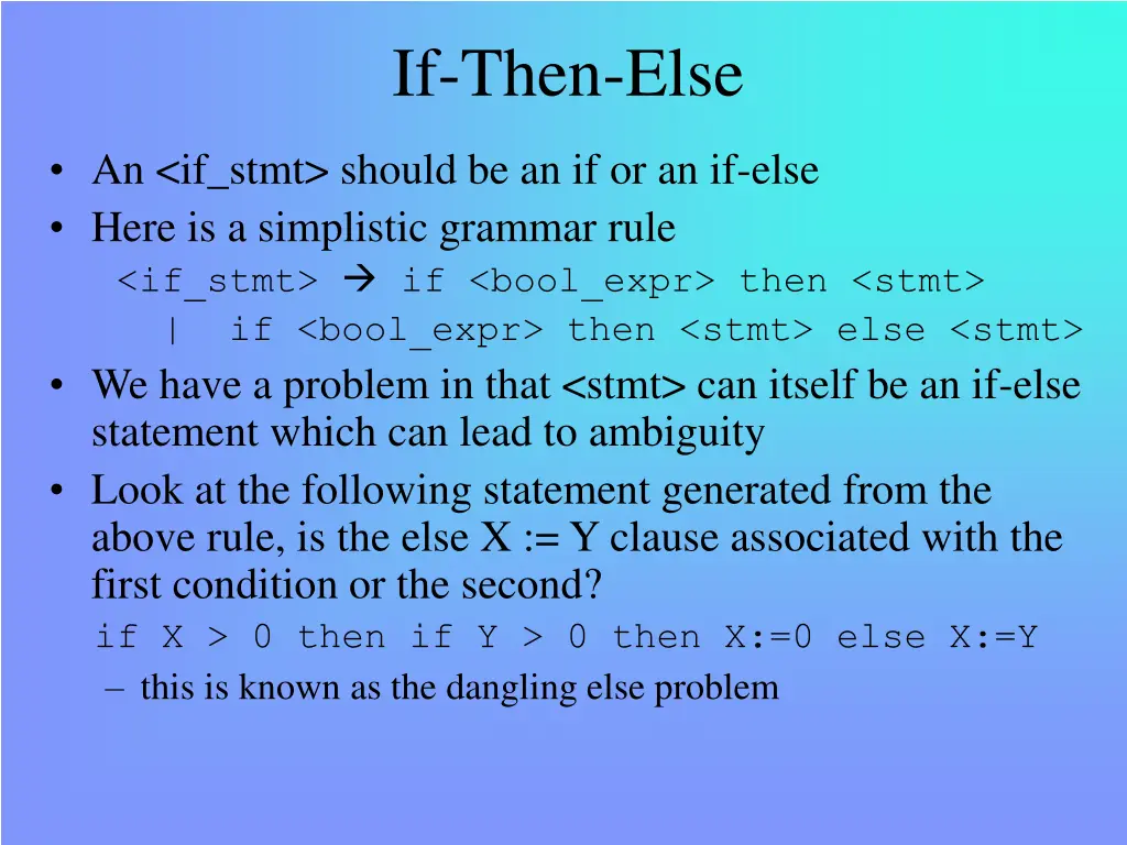 if then else
