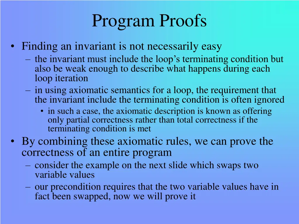 program proofs