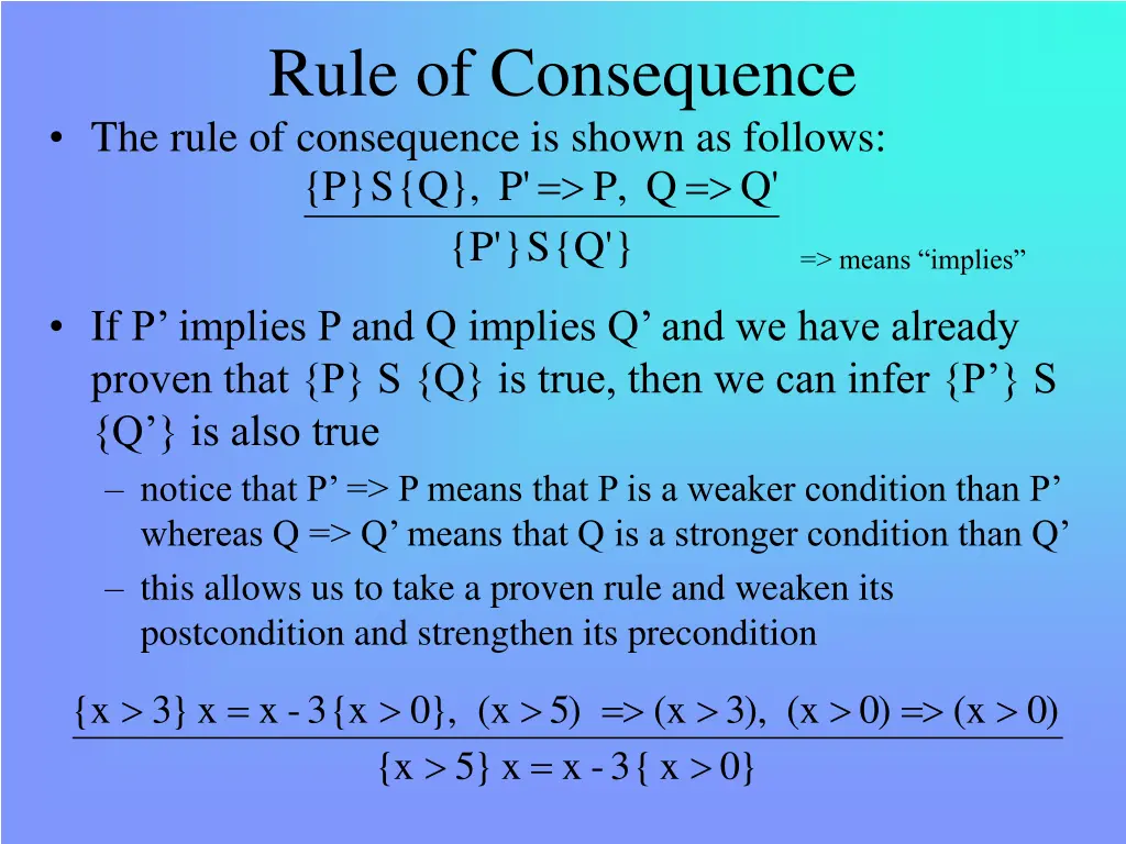 rule of consequence the rule of consequence