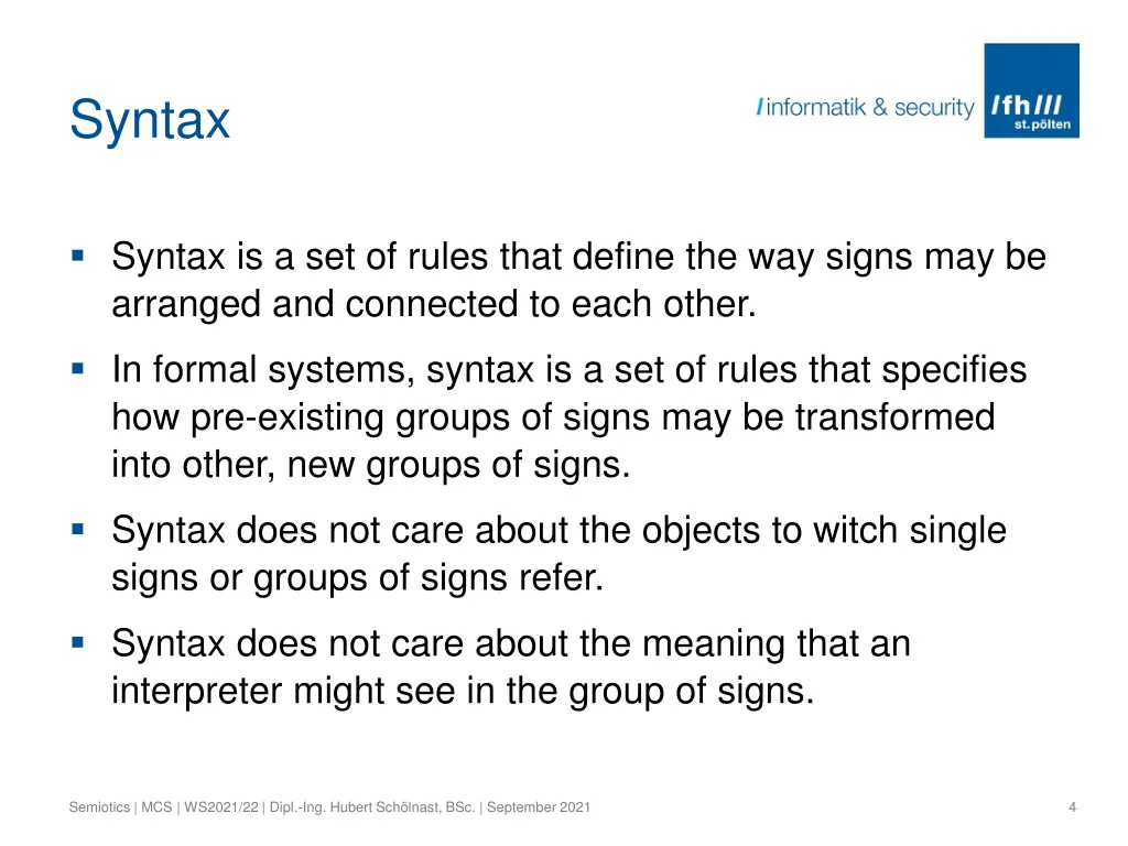 syntax