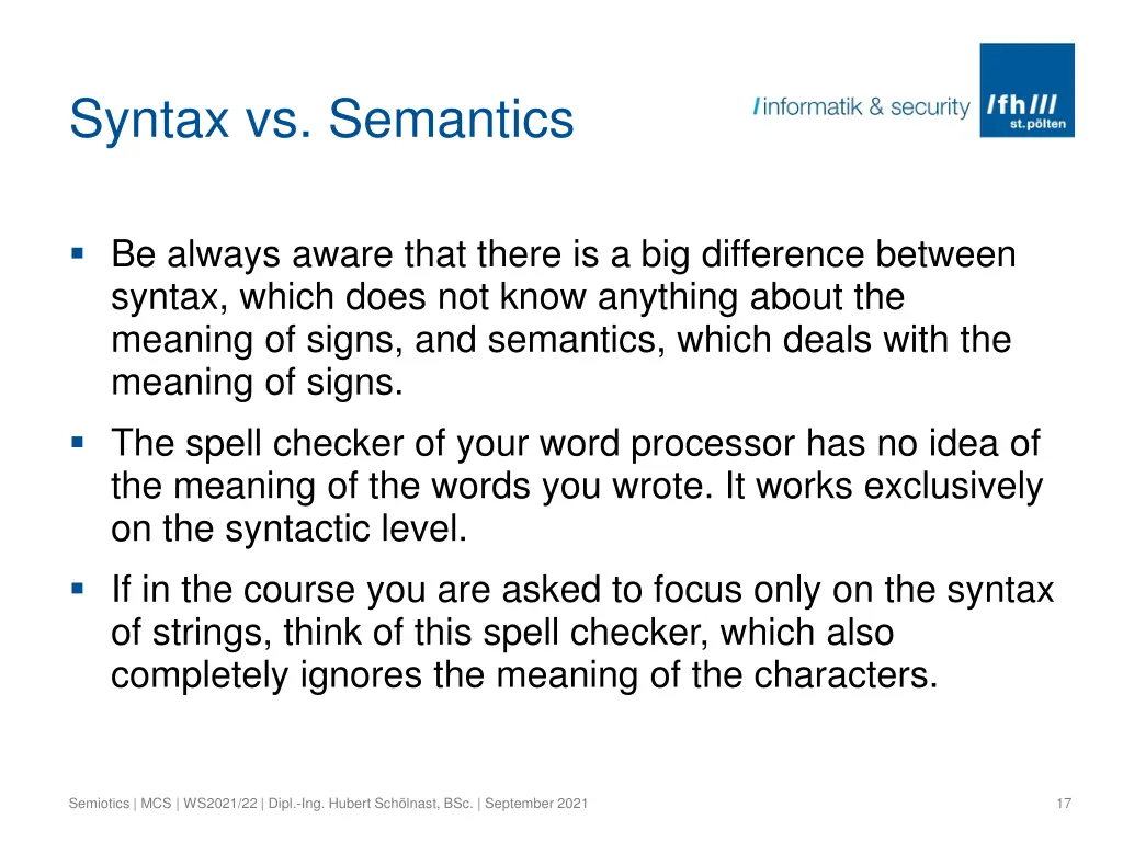 syntax vs semantics