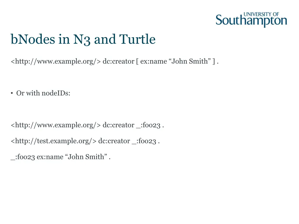 bnodes in n3 and turtle