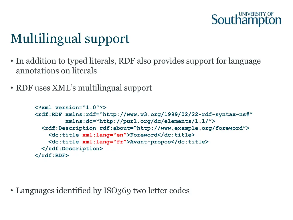 multilingual support