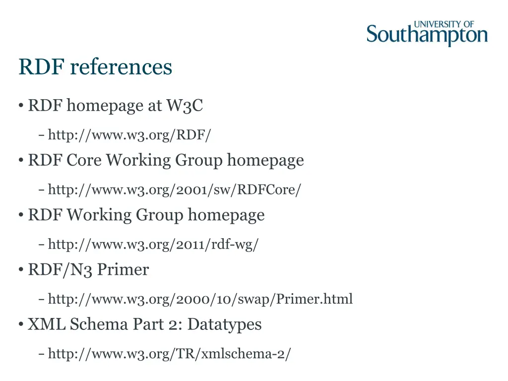 rdf references