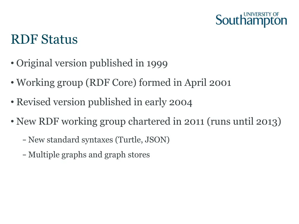 rdf status