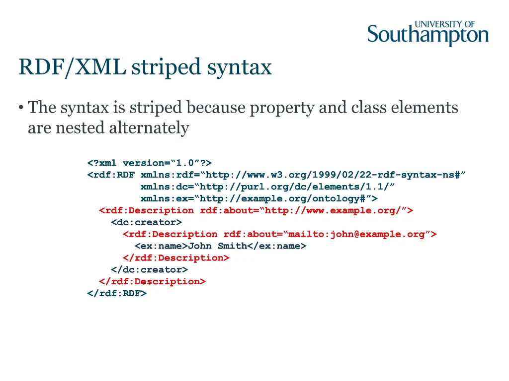 rdf xml striped syntax 3
