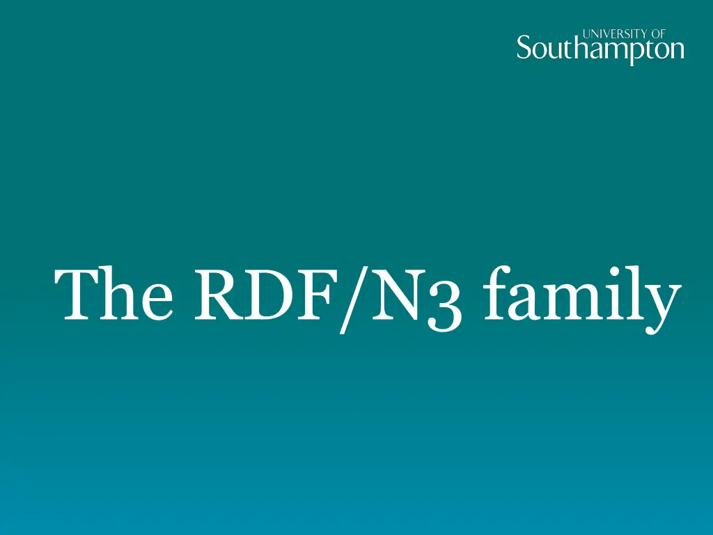 the rdf n3 family