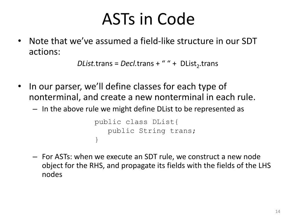 asts in code