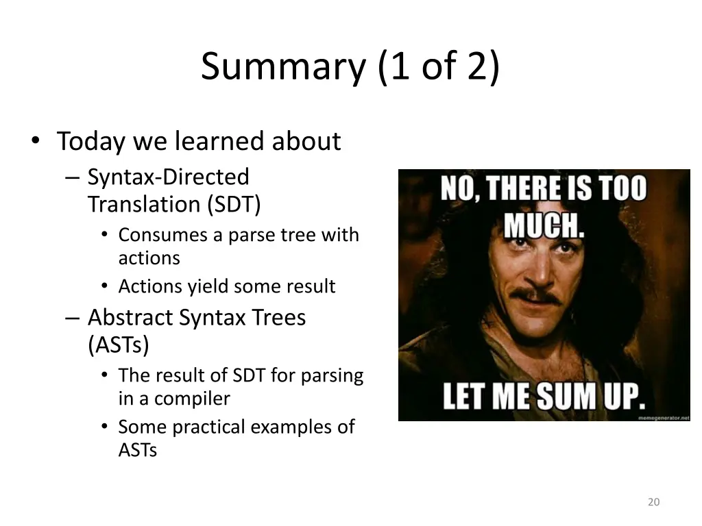 summary 1 of 2