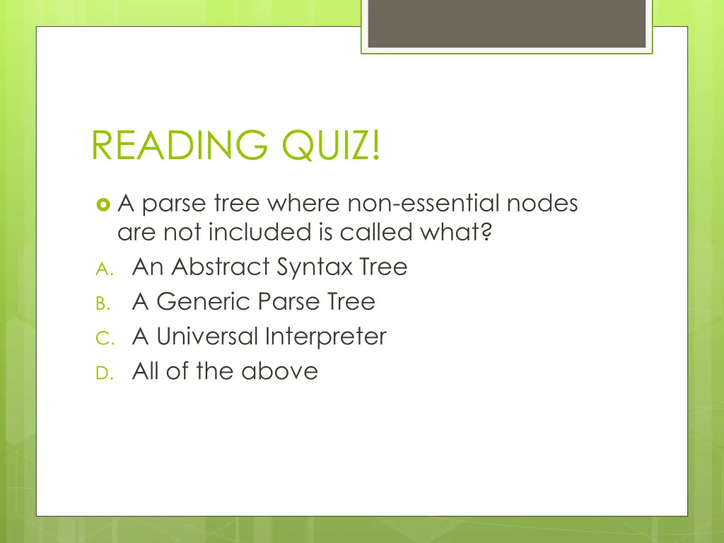 reading quiz 1