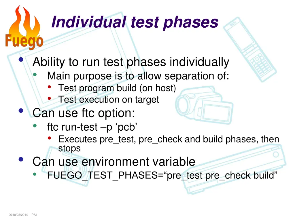 individual test phases