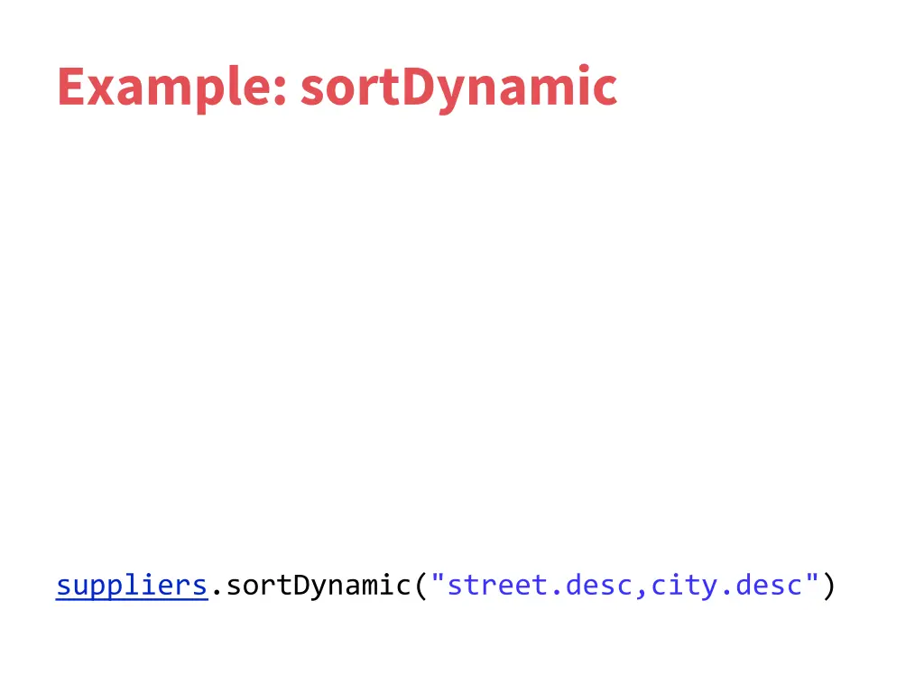 example sortdynamic