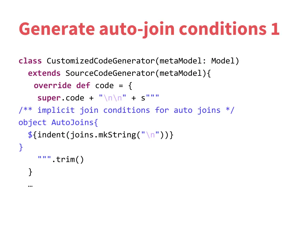 generate auto join conditions 1
