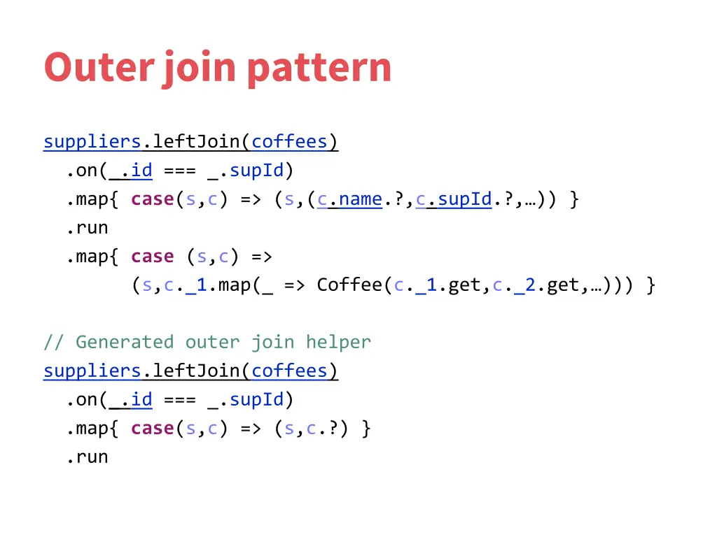 outer join pattern