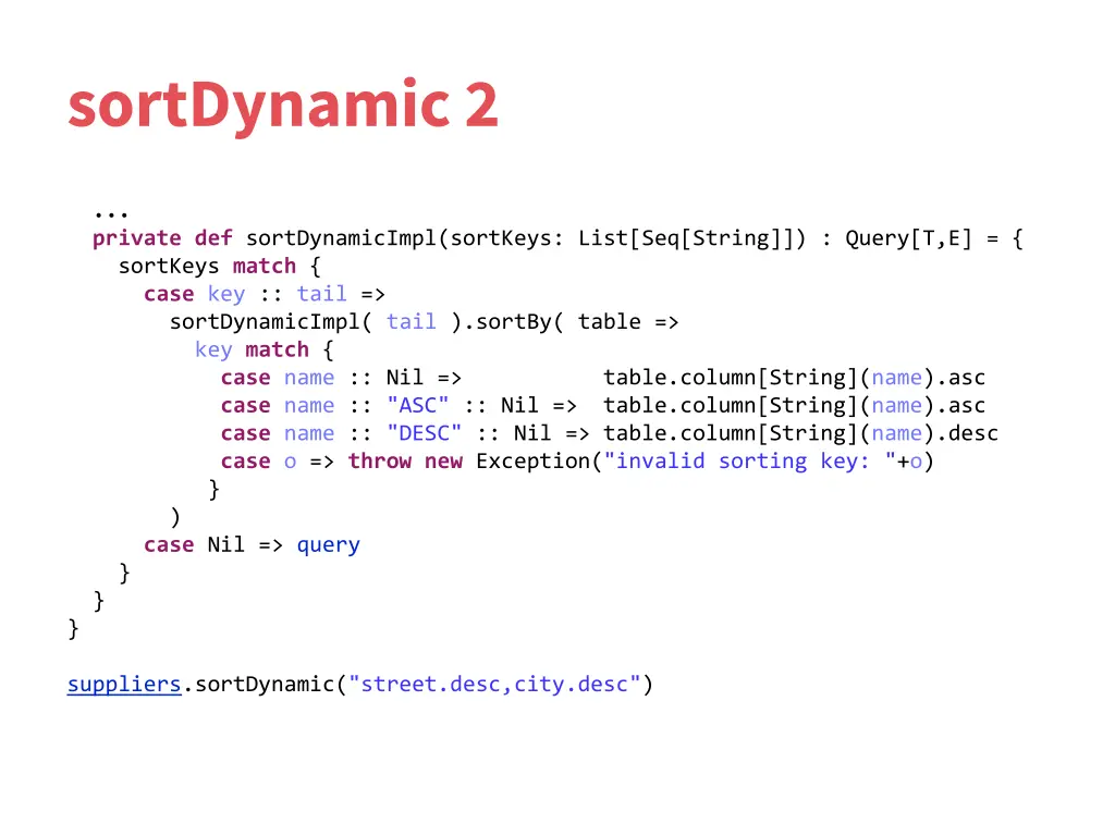 sortdynamic 2