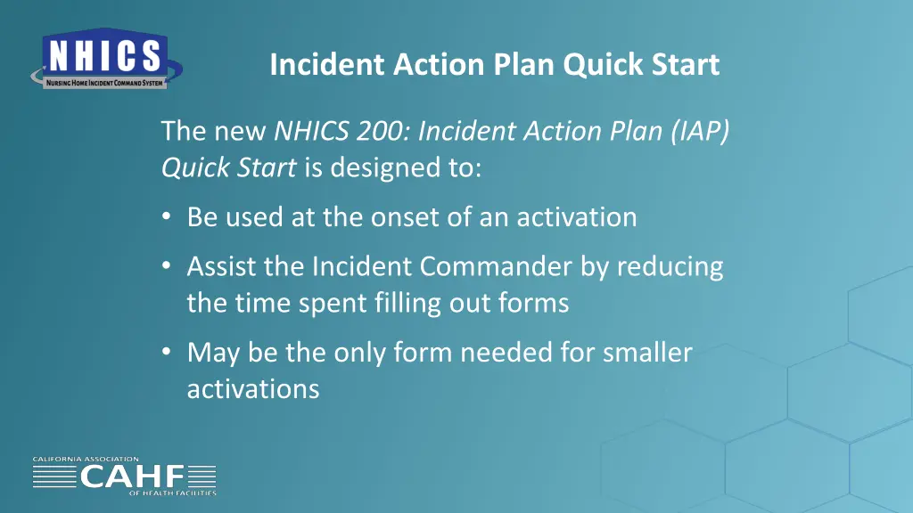 incident action plan quick start