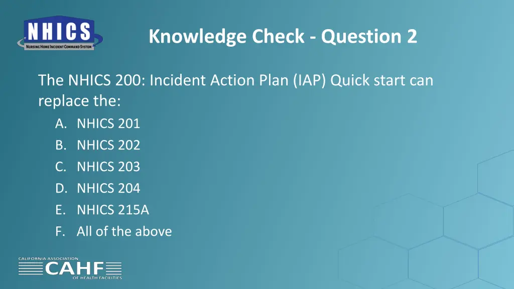 knowledge check question 2