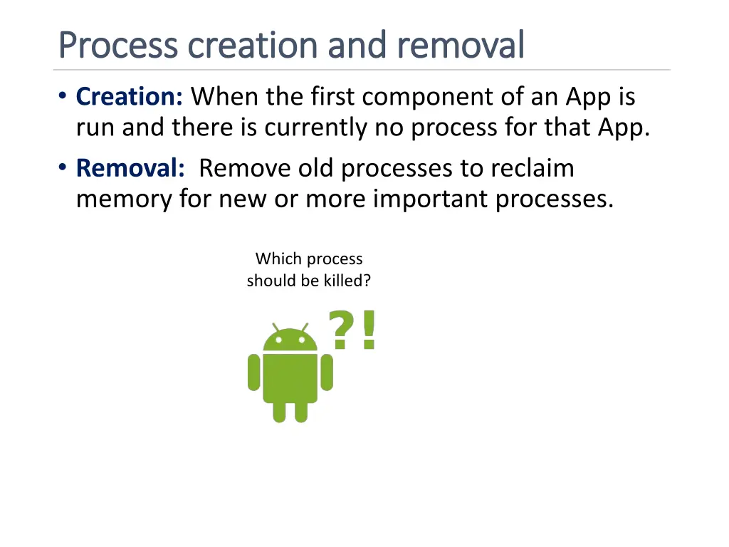 process creation and removal process creation