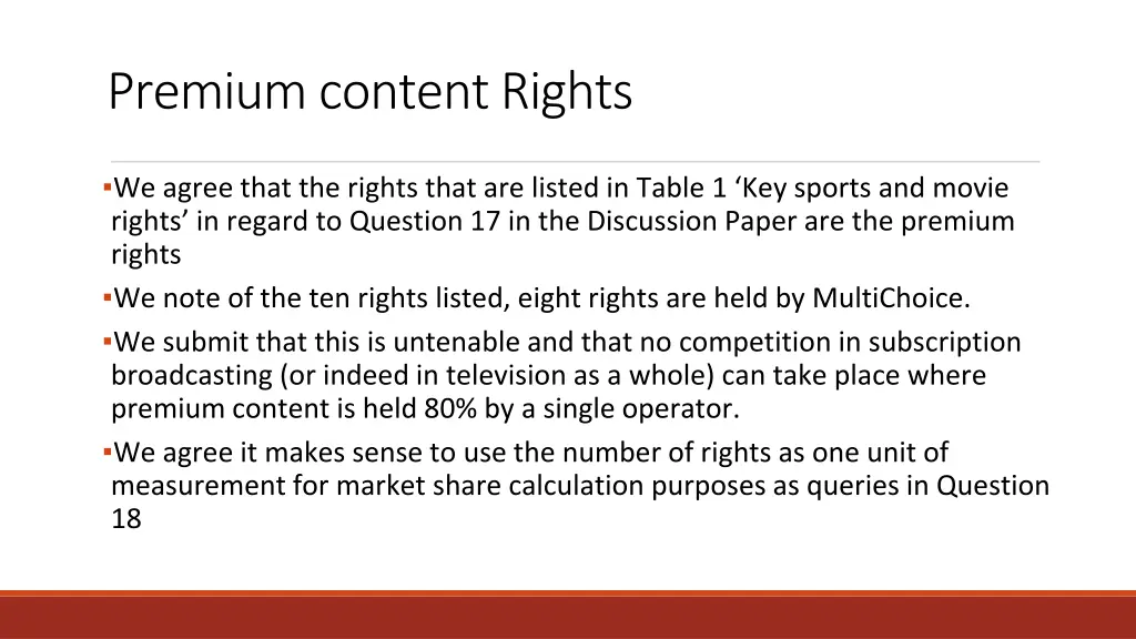 premium content rights