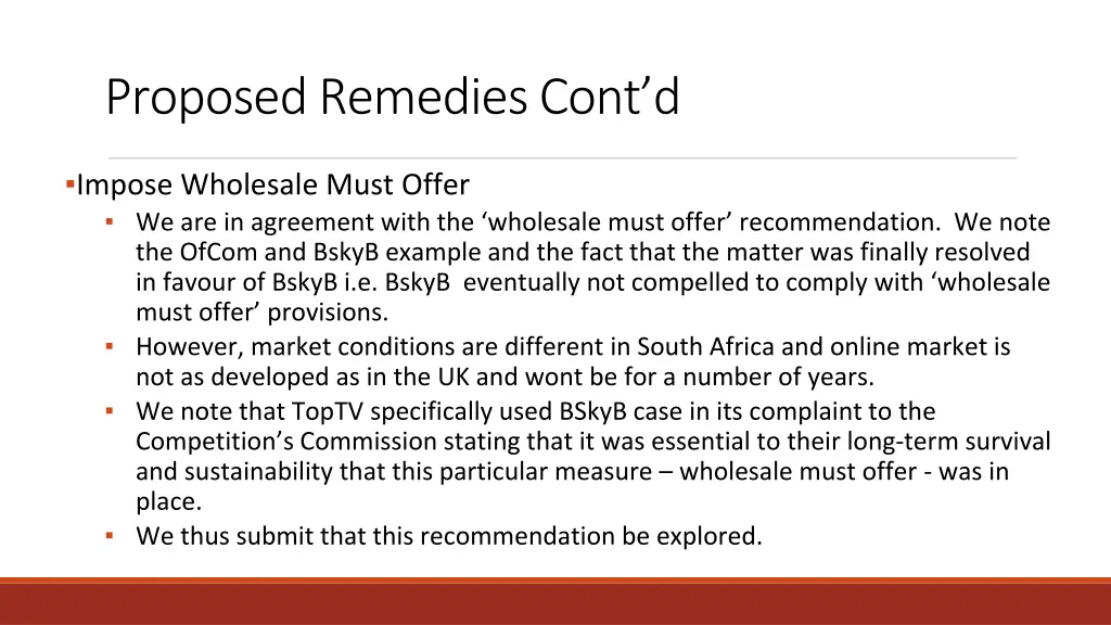 proposed remedies cont d
