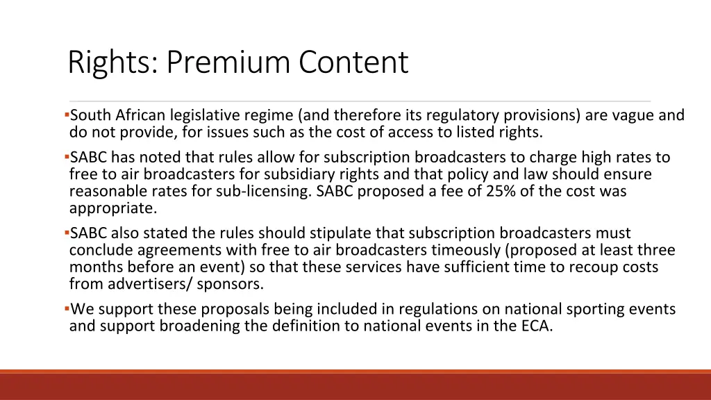 rights premium content