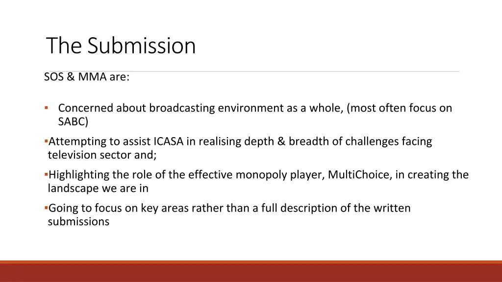 the submission