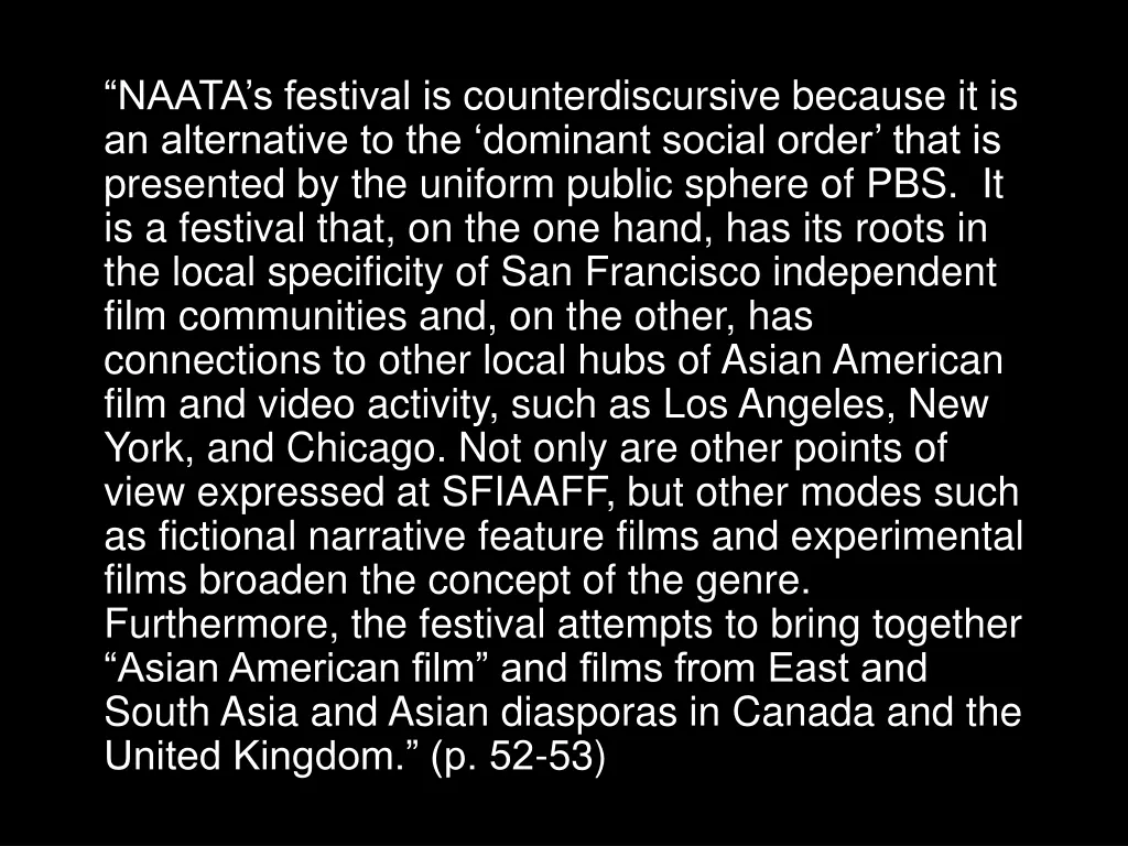 naata s festival is counterdiscursive because 1