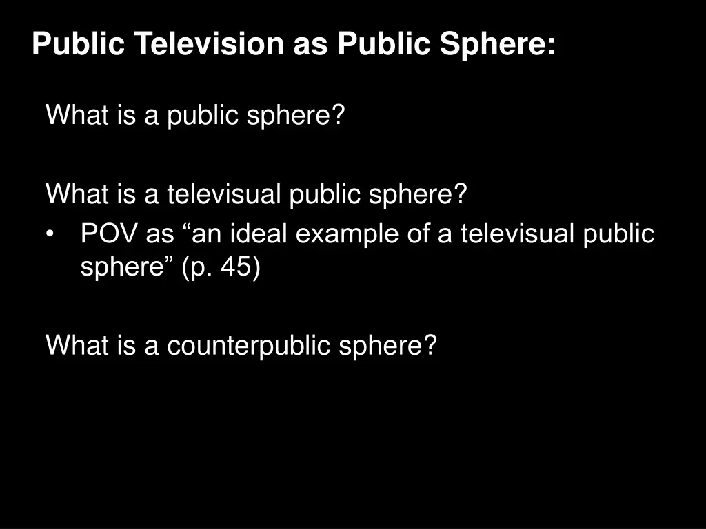 public television as public sphere 10