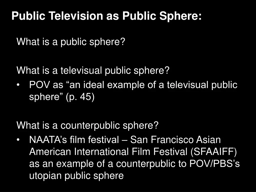 public television as public sphere 11