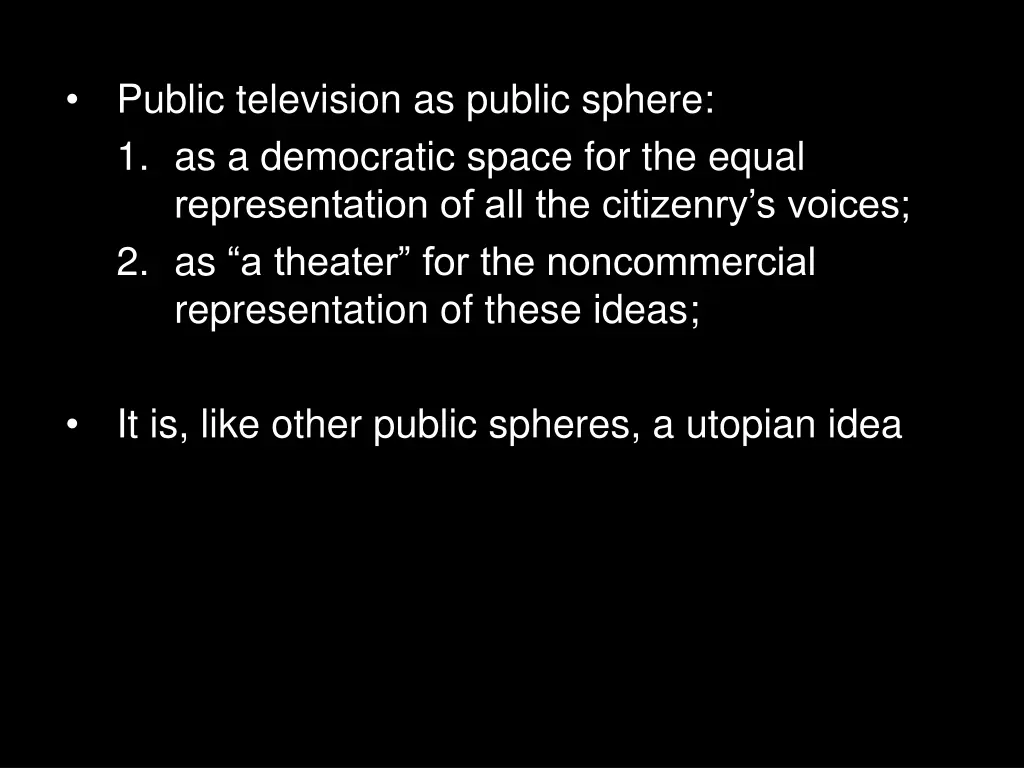 public television as public sphere 7