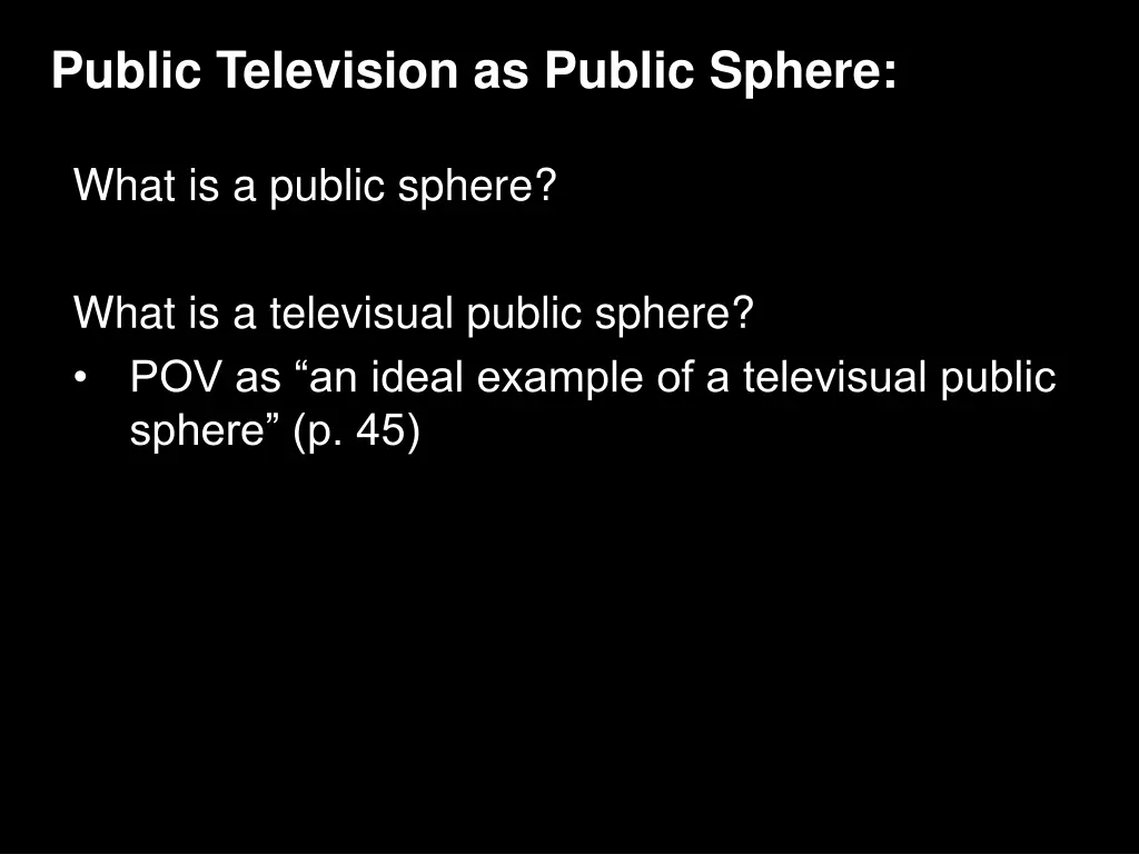 public television as public sphere 9