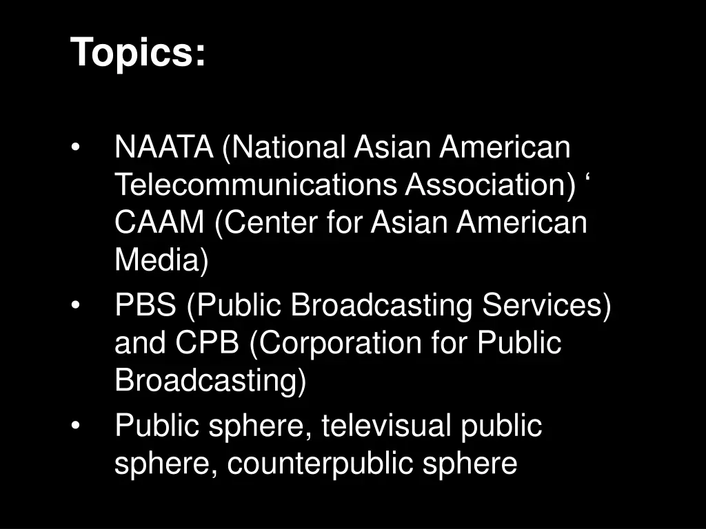 topics