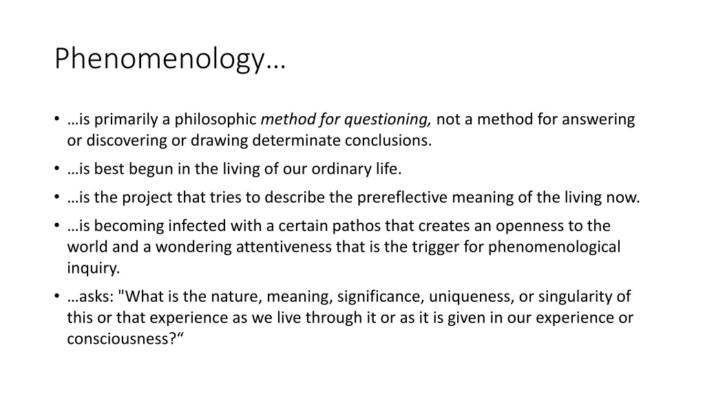 phenomenology