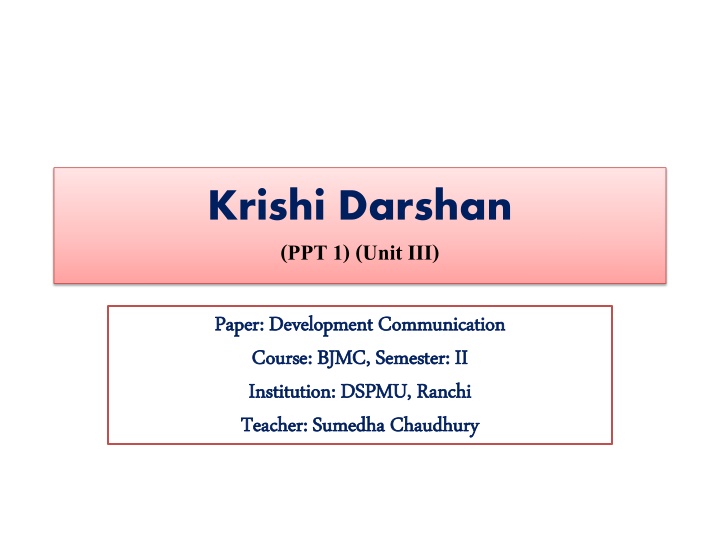 krishi darshan ppt 1 unit iii