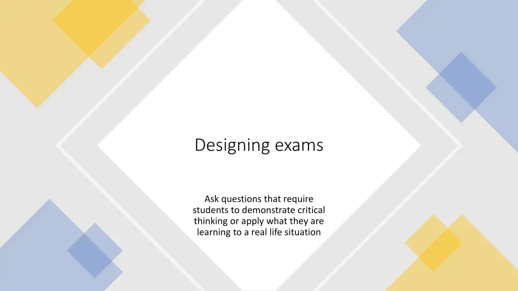 designing exams