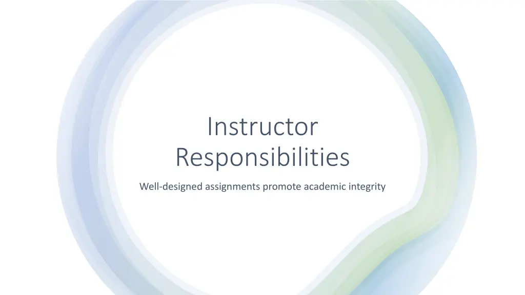 instructor responsibilities