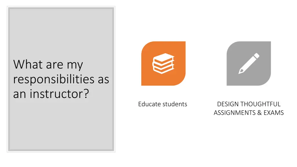 what are my responsibilities as an instructor