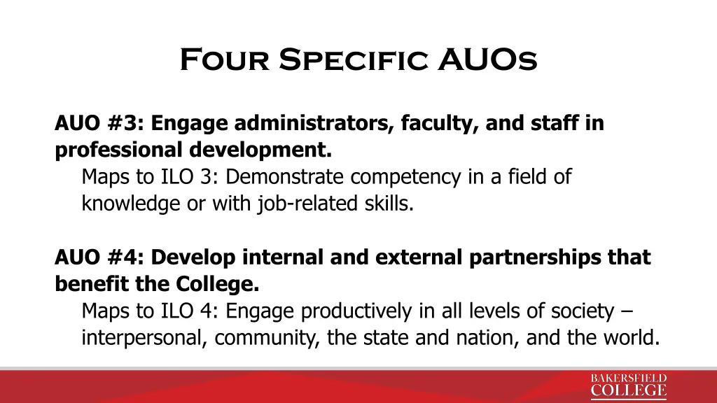 four specific auos 1