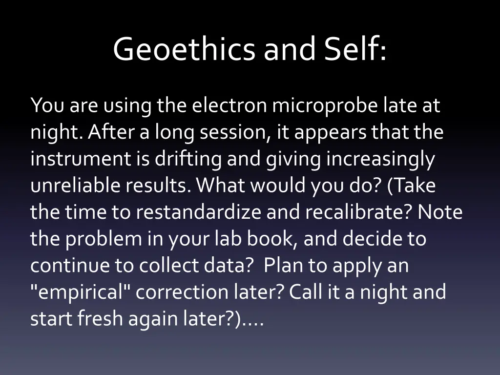 geoethics and self