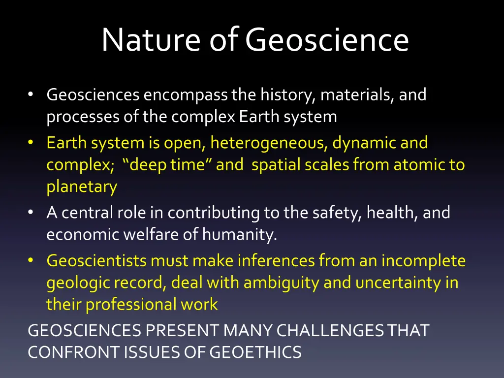 nature of geoscience