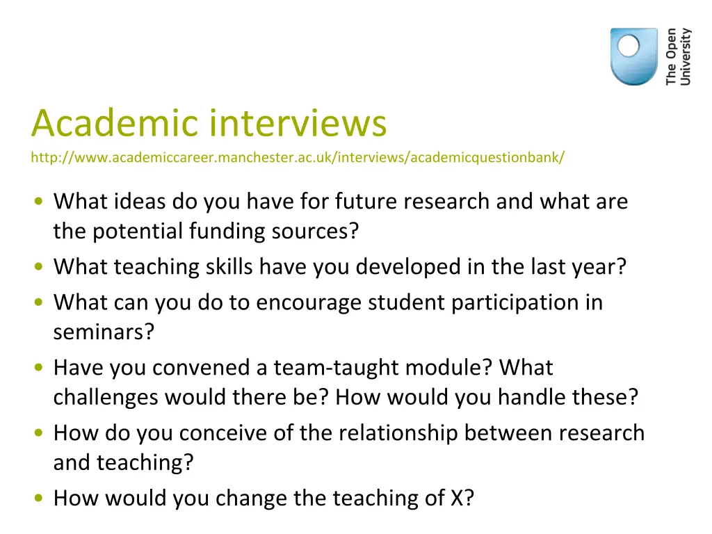 academic interviews http www academiccareer
