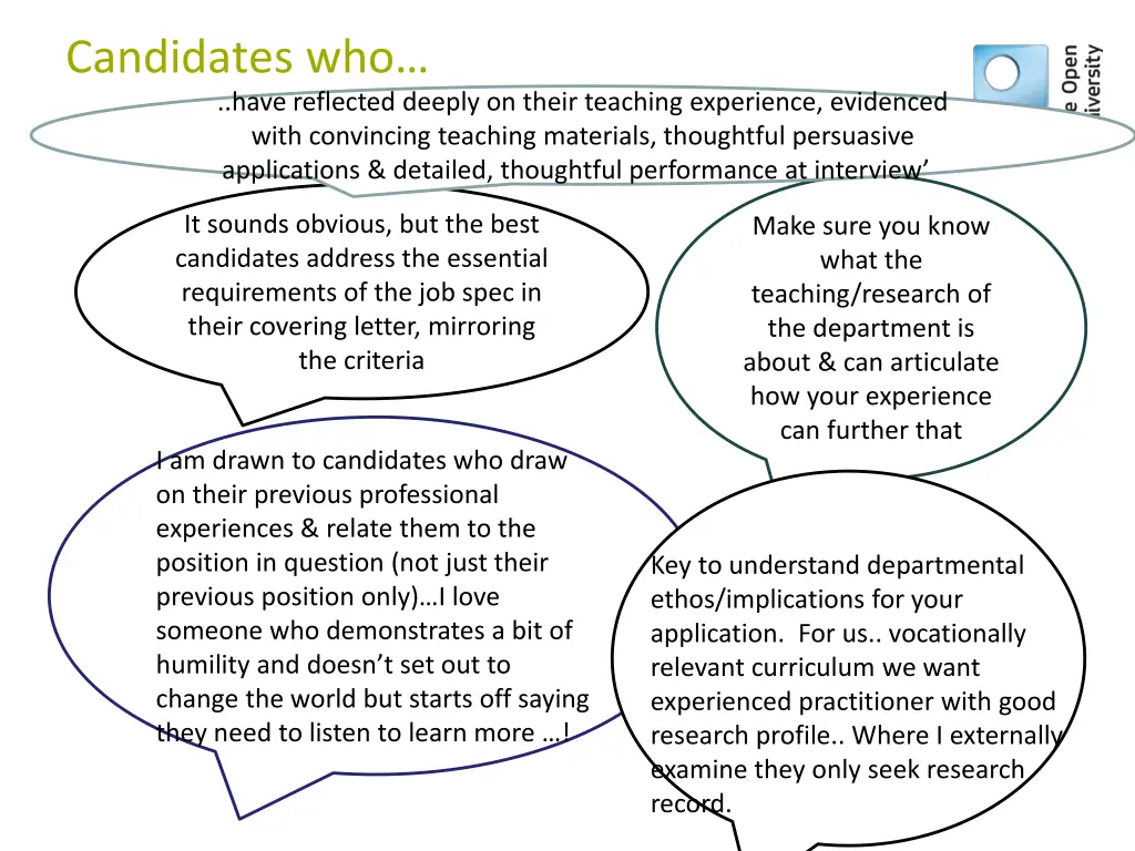 candidates who have reflected deeply on their