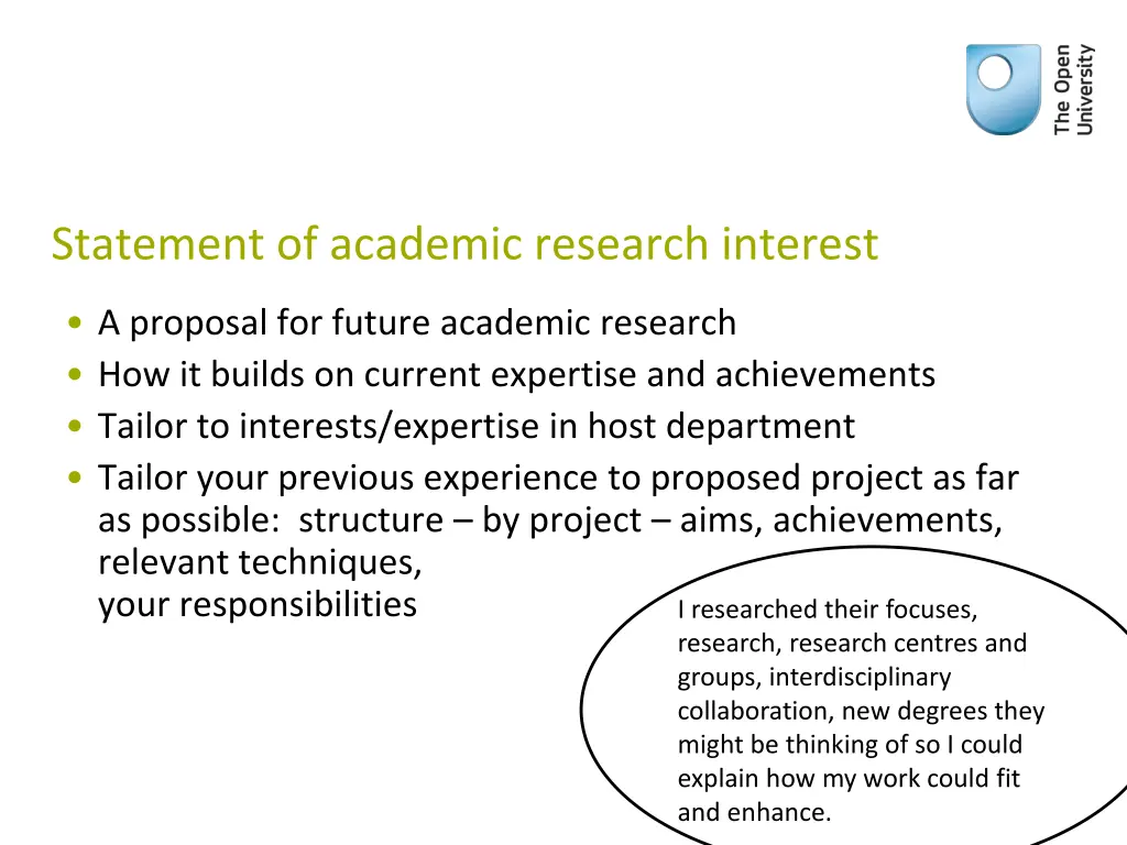 statement of academic research interest