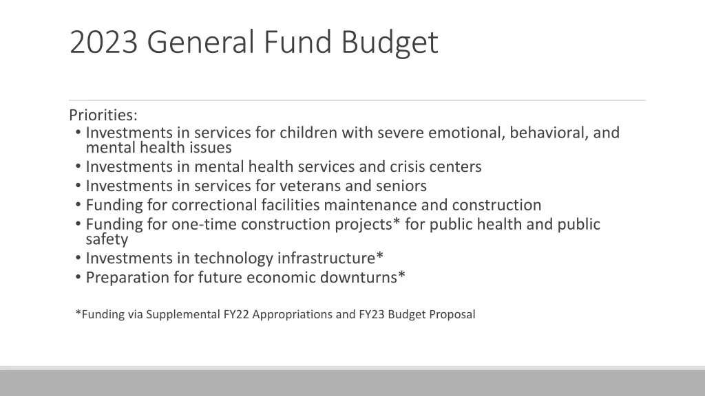 2023 general fund budget