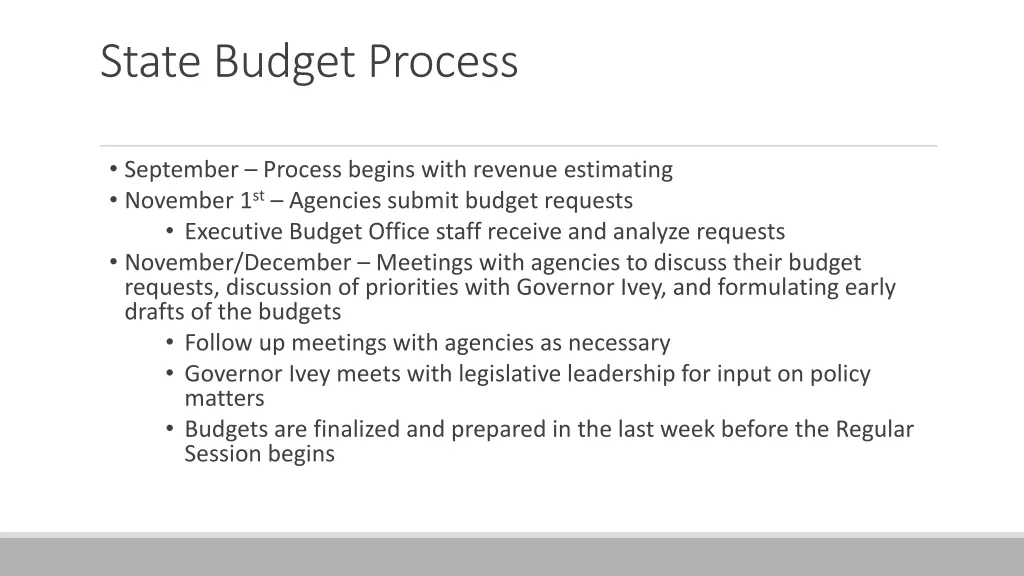 state budget process