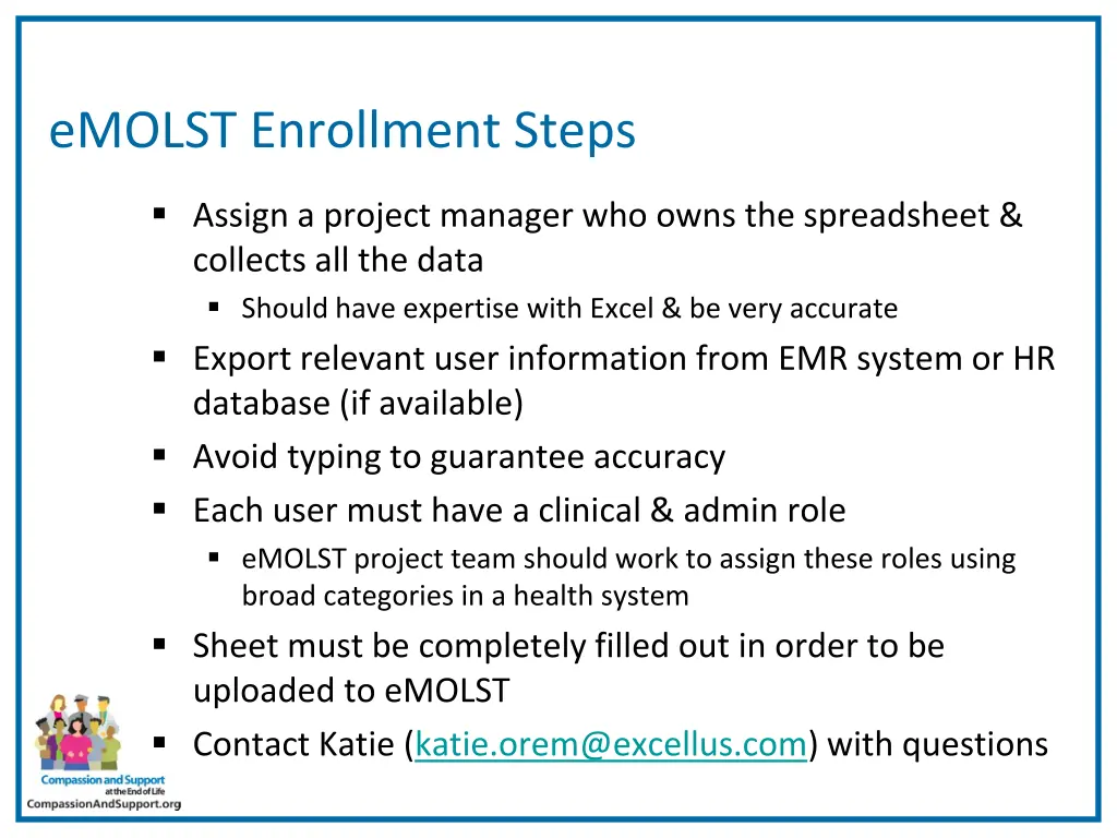 emolst enrollment steps