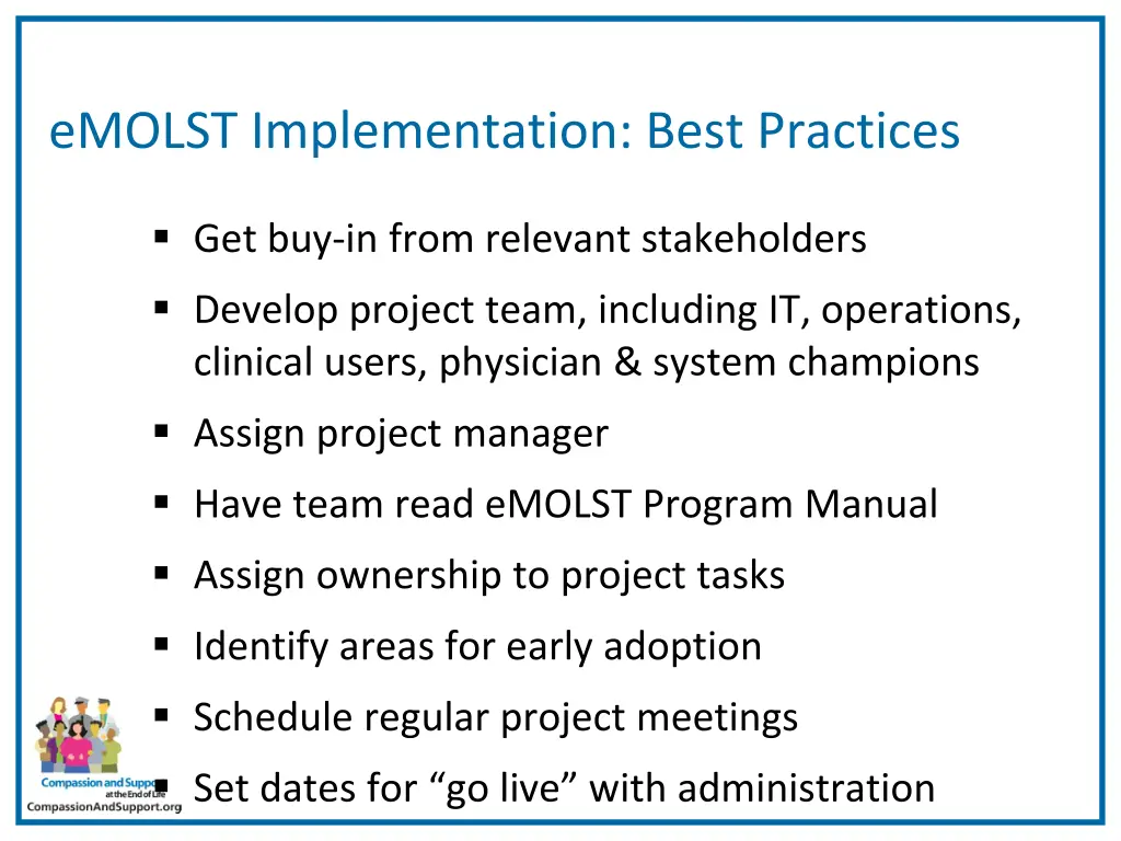 emolst implementation best practices